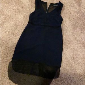 Navy Sheer Cut Out Dress Size Small